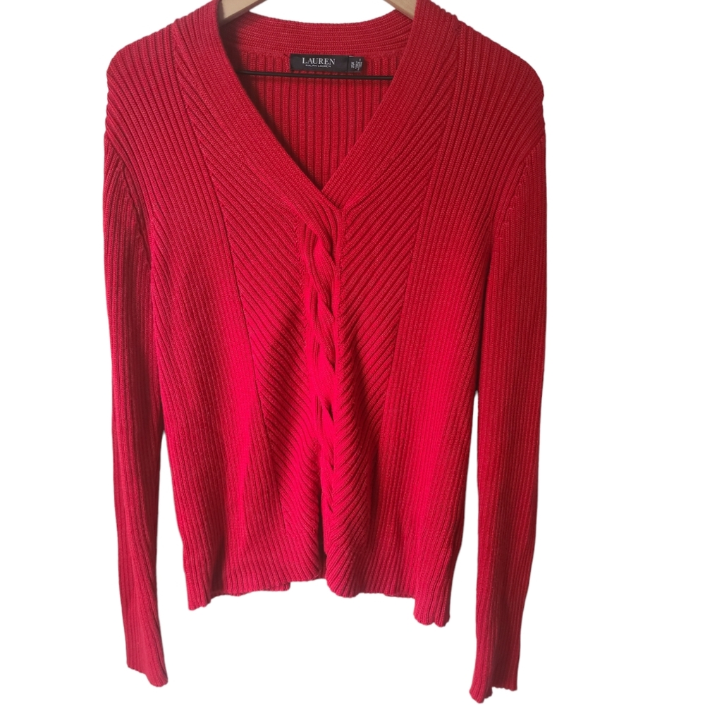 Lauren Ralph Lauren Black Label Red Sweater XLG